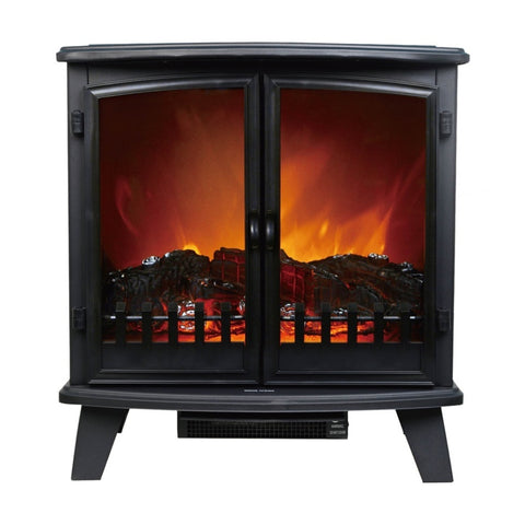 Heller Electric Fireplace Heater 1800W Log Flame Effect Space