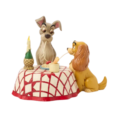 Jim Shore Disney Traditions - Lady and The Tramp - Spaghetti Scene