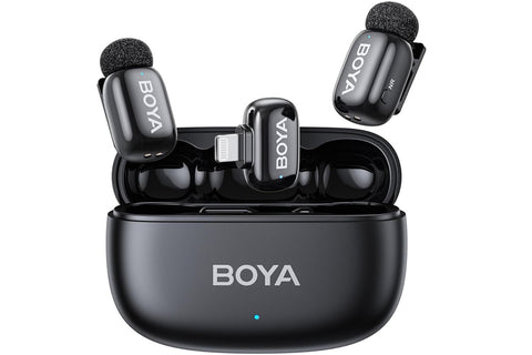 BOYA Mini 2 Dual Wireless Microphone - Lightning with Case (Black)
