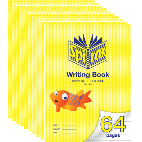 Spirax 161 Writing Book Dotted Thirds 18mm 70gsm 64 Page 330x240mm Fish