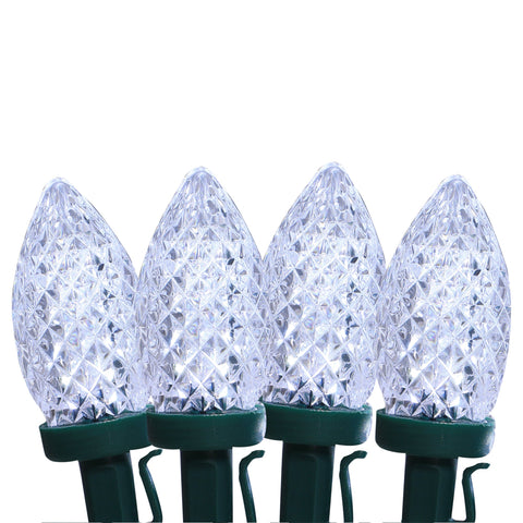 Lexi Lighting C9 Pinecone 50 LEDs Connectable String Christmas Lights White