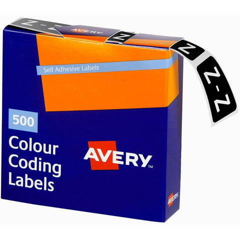 Avery 43226 Label Side Tab Z Colour Code 25x38mm Grey Pack 500