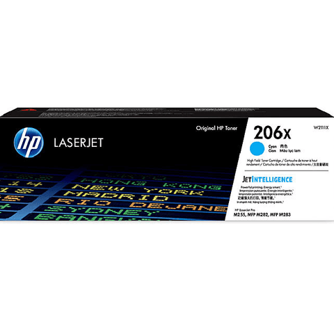 HP 206X Toner Ink Cartridge LasterJet Intelligence Cyan Genuine Original W2111X