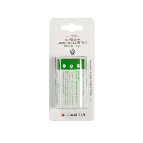 Ledlenser 2x21700 Rechargeable Battery Pack H15R H19R Li-ion