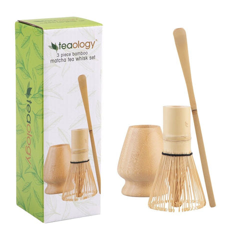 Teaology Bamboo 3 Piece Matcha Tea Whisk Set