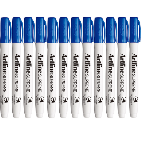 Artline Supreme Whiteboard Marker Pen (Blue) [Box 12]