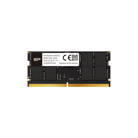 Silicon Power SP016GBSVU480F02 1x16GB 4800Mhz CL40 DDR5 SODIMM Laptop RAM