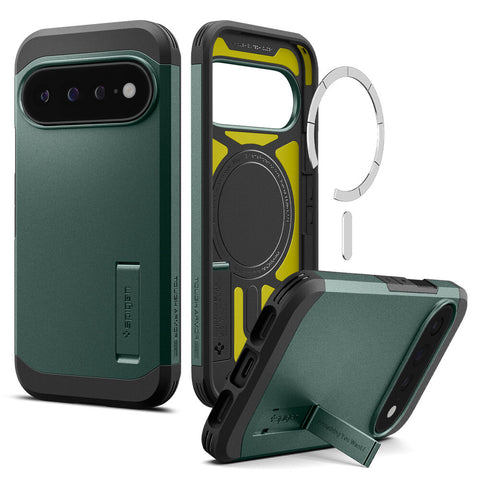 Spigen Google Pixel 11 Pro XL Tough Armor (MagFit) Case (Abyss Green)