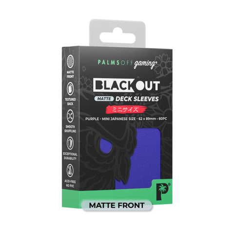 Palms Off Gaming Palms Off Japanese 60pc Blackout Deck Sleeves - Purple Matte