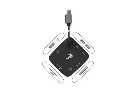 AeroCool Essential TypeC HUB with Card Reader with 3.5mm Power Port