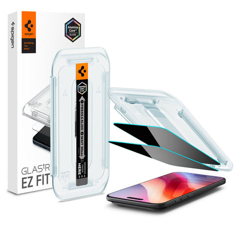 Spigen Apple iPhone Air GLAS.tR EZ Fit Privacy 2PCS Glass Screen Protector - Black