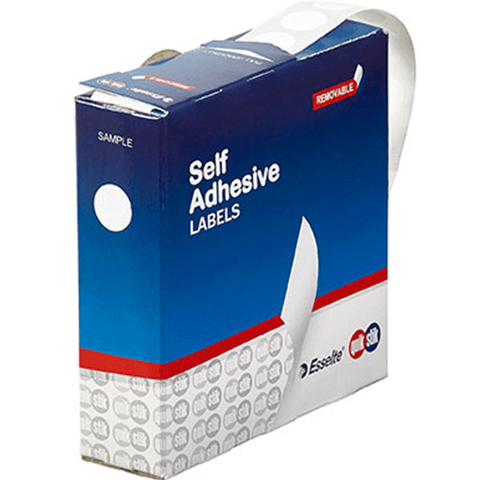 Quikstik Label Dispenser Circle 14mm White Pack 1200