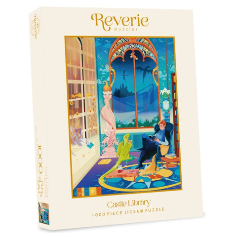 Reverie Puzzles Castle Library Jigsaw Puzzle (1000 pieces)