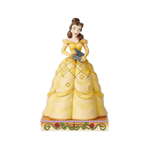 Jim Shore Disney Traditions - Beauty and the Beast Belle - Book-Smart Beauty Princess Passion