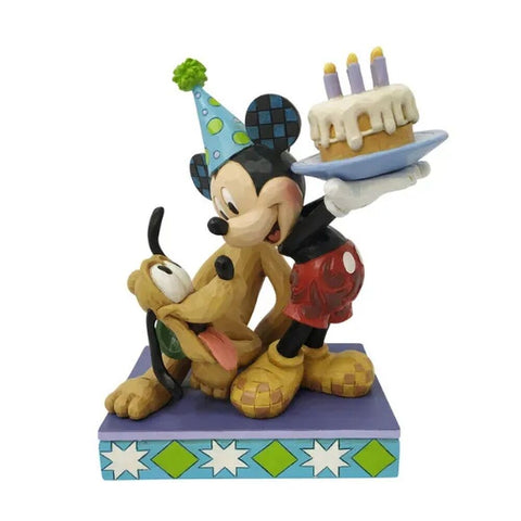Jim Shore Disney Traditions - Mickey Mouse and Pluto Birthday 90th Anniversary - Happy Birthday Pal!