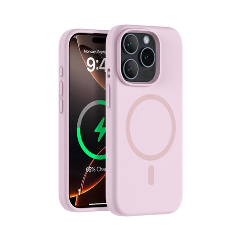 iShield [Ultra MagSafe] Liquid Silicon Snap Case iPhone 15 Pro Pink
