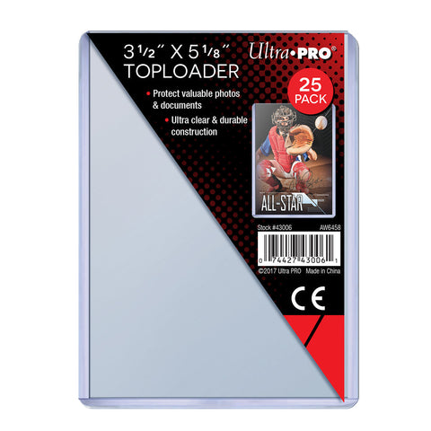 Ultra Pro: UP43006 3-1/2x5-1/8 Toploader 25ct