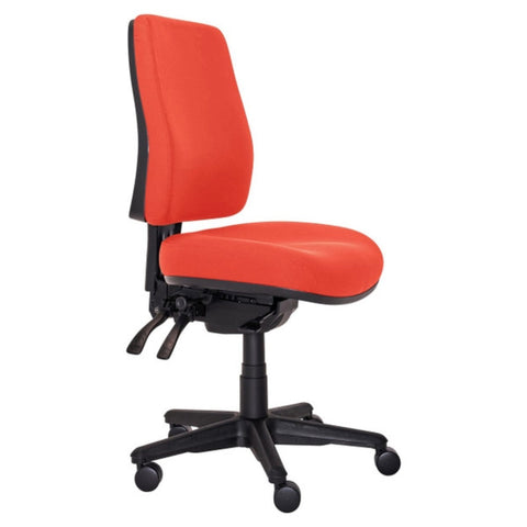 Buro Roma 3 Lever High Back With Seat Slide Without Arms Red