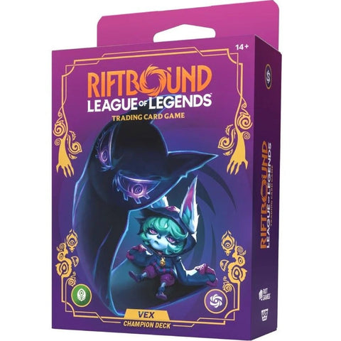 Riftbound League of Legends TCG Unleashed Vex Champion Deck Cards