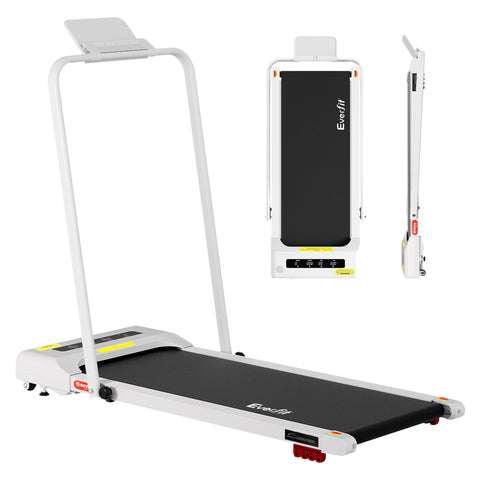 Everfit Treadmill Electric Walking Pad Incline Under Desk 380mm (White)