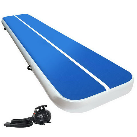 Everfit 4M Air Track Gymnastics Tumbling Exercise Yoga Mat with Pump Inflatable