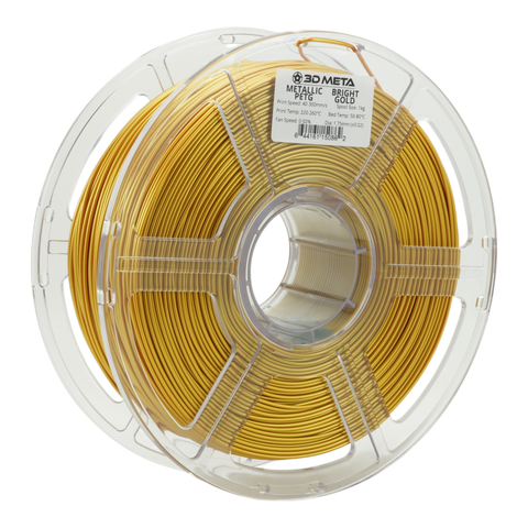 3D META Metallic PETG 3D Printing Filament - Bright Gold