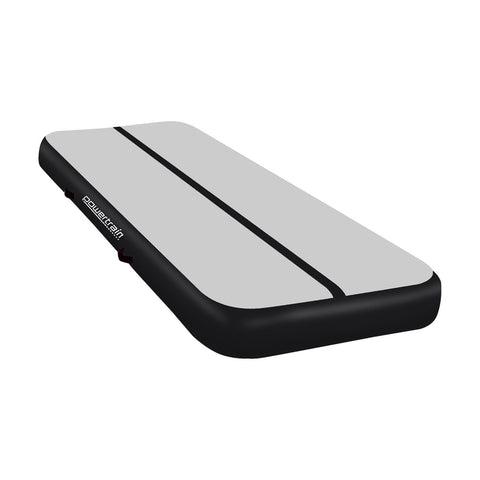 Powertrain 4m x 2m x 20cm Air Track Gymnastics Mat Tumbling Exercise (Grey Black)