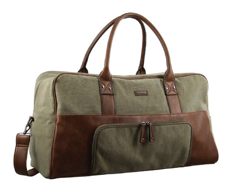 Pierre Cardin Canvas Overnight Duffel (Brown)