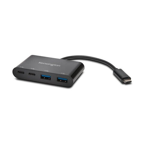 Kensington CH1000 USB-C 4 Port Hub Fast Data Transfer Dock Black