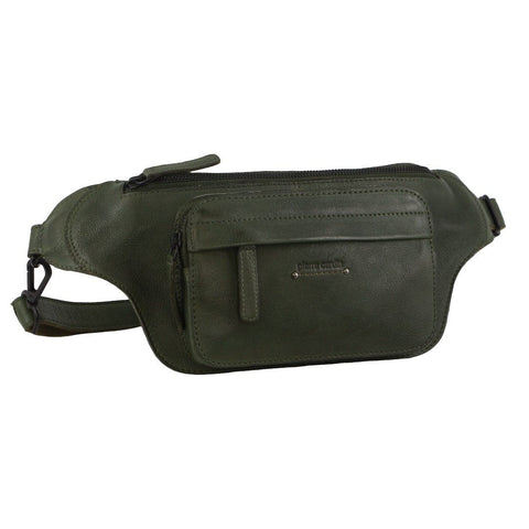 Pierre Cardin Unisex Leather Rustic Waist/Bum Belt Bag 33x16cm Grape Leaf