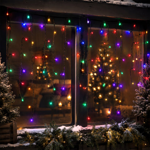 Lexi Lighting 240 LED Icicle Christmas Lights Multicolour
