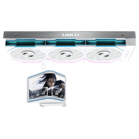 Lian Li HydroShift II OLED Curved 360TL 360mm RGB AIO Liquid CPU Cooler - White (GHS2OLDC36TW)