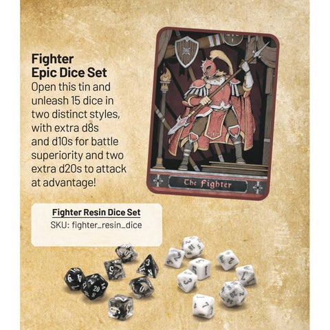 Dungeons & Dragons Beadle & Grimm's EPIC Dice Set & Rolling Tray Fighter