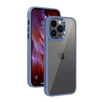 Redefine Clear Case with Metal Lens for iPhone 14 Pro Max - Blue Non-MagSafe