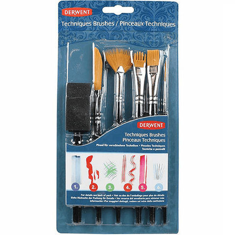 Derwent Technique Paint Brush Set Pack 6