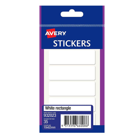 Avery Multi-purpose Rectangle Stickers (Pack of 10) - 19x62