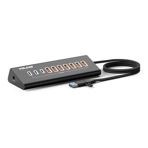 Volans 10 Port Aluminum 10 Ports USB3.2 Gen2 Hub (VL-HB10C)