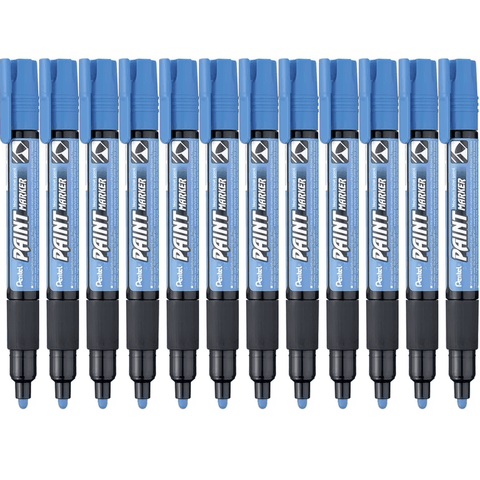 Pentel MMP20 Box 12 Paint Marker Medium Bullet Point (Sky Blue)