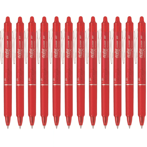 Pilot Frixion Clicker Erasable Gel Ink Pen 0.7mm (Red) [Box 12]