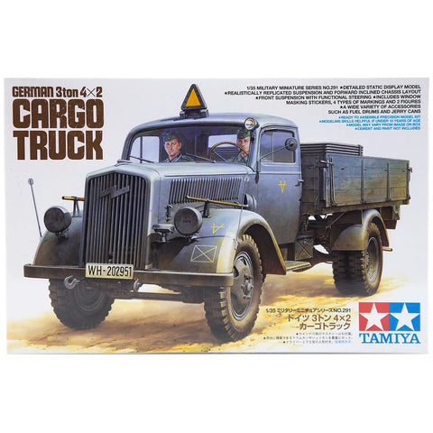 Tamiya 1/35 German 3 Ton 4x2 Cargo Truck Scaled Plastic Model Kit