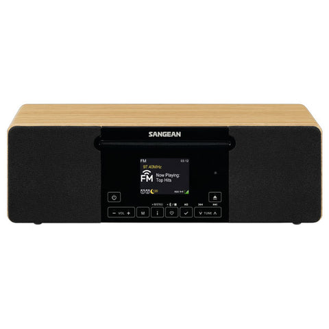 Sangean WR-60 AM/FM-RDS CD Bluetooth Wooden Cabinet Radio - Natural Maple