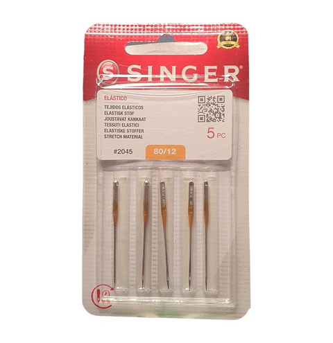 SINGER Ballpoint / Stretch Fabric Needles - NG2045-80/12 Stretch Medium Weight Fabrics