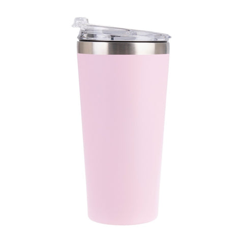 Oasis Stainless Steel Double Wall Travel Mug 480Ml - Carnation