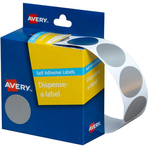 Avery 937272 Round Label Dispenser 24mm (Silver) [Box 250]