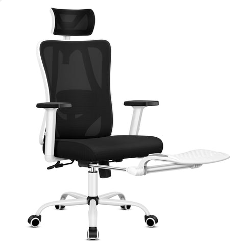 ALFORDSON Office Chair Mesh Ergonomic Executive Seat Work Computer (Black White)
