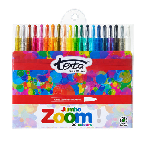 Texta Zoom Jumbo Twist Crayons [20-Pieces]