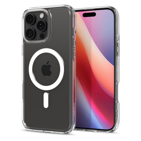 Spigen Apple iPhone 16 Pro Ultra Hybrid (MagFit) Case - Clear Case / White Ring