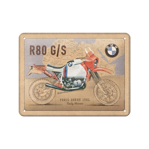 Nostalgic-Art 15x20cm Metal Sign Plaque BMW R80 G/S Paris Dakar