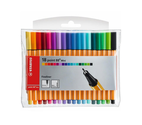 Stabilo 88 Point Fineliner Pen Mini [Wallet 18]