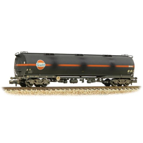 Graham Farish N BR 102T TEA Bogie Tank Wagon 85045 'Gulf' Black Weathered